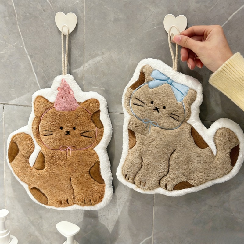ผ้าเช็ดมือรูปแมวน่ารักสร้างสรร - Home Textiles & Decorations บทวิจารณ์และราคา